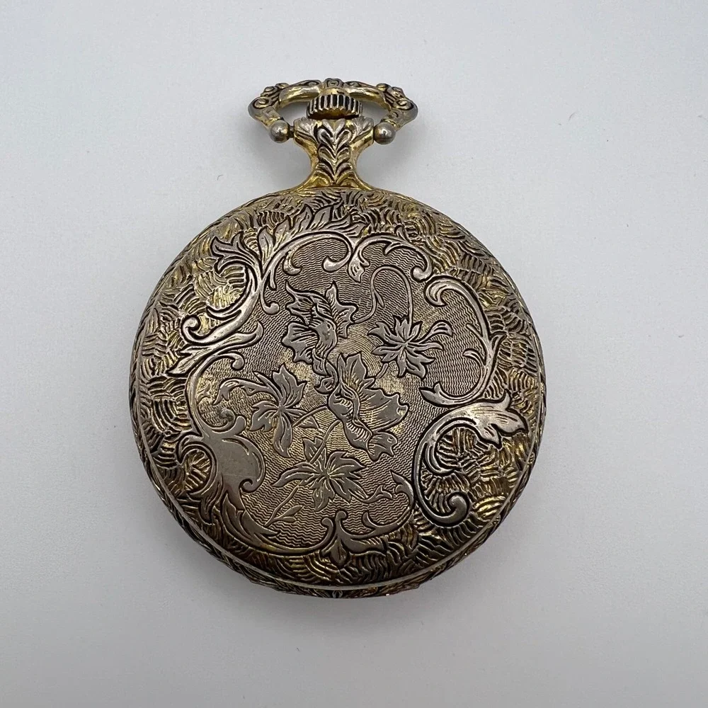 Vintage Mickey Mouse Chef Pocket Watch Verichron Quartz Parts Repair No Glass